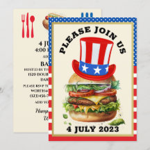Barbecue / 4 juillet / etc. Invitation