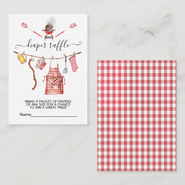 Barbecue bébé-Q Couples Planche Carte au filet (Devant / Derrière)