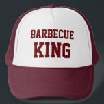 Barbecue King Funny Casquette<br><div class="desc">Barbecue King drôle de chapeau de camionneur. Cliquez sur Personnaliser pour modifier la taille, le style et la couleur de la police. Si vous avez des questions ou des demandes, veuillez me contacter. Cette image peut être rendue disponible sur de nombreux produits dans ma galerie. Visitez Smilin' Eyes Treasures pour...</div>