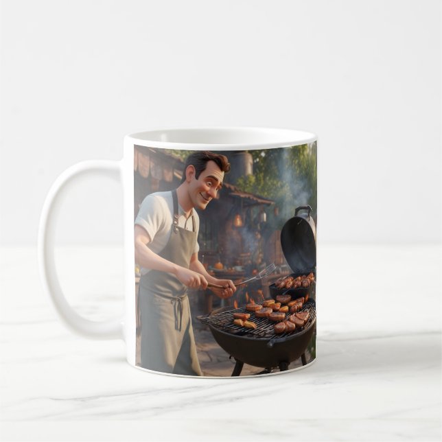 Barbecue Man Mug (Gauche)