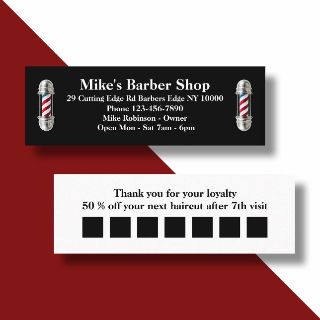 Barber Shop Budget Loyauté Récompenses Cartes de v (Créateur téléchargé)