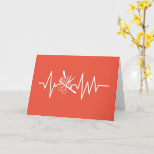 Barber Shop - Ciseaux Barber Comb Cartes Heartbeat