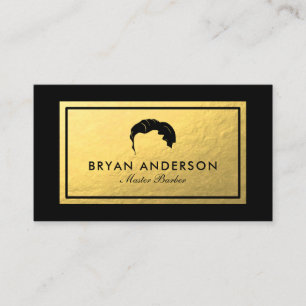 Barber Shop - Faux Gold Foil Carte de visite
