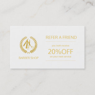 Barber shop or et blanc modèle de référence