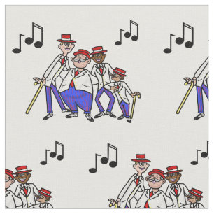 Barber Shop Quartet Matériau de tissu