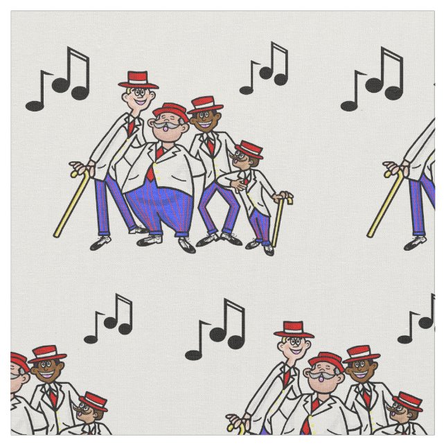 Barber Shop Quartet Matériau de tissu (Fermer)