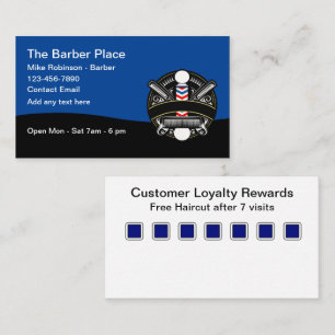Barber Shop récompense les Cartes de visite