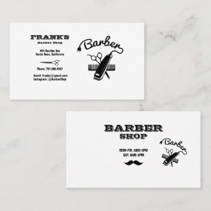 Barber Stylist Ciseaux Barber Shop Carte de visite