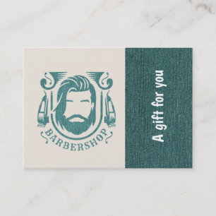 Barbershop blue jeans texture Certificat cadeau