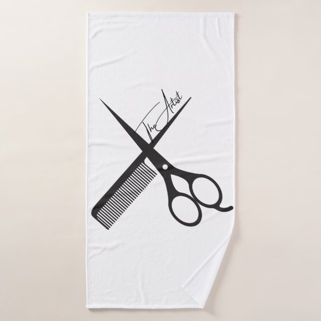 Barbershop Coiffeuse & salon barbier Art (Serviette de bain)