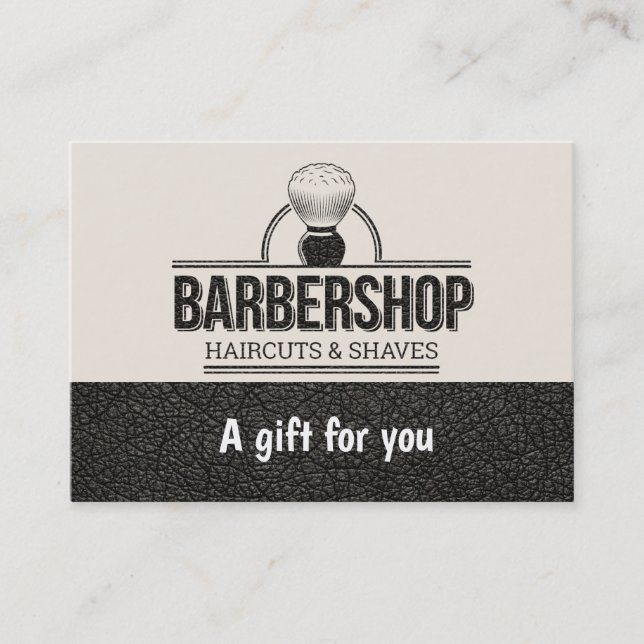 Barbershop en cuir look Certificat cadeau (Devant)