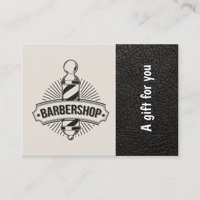 Barbershop en cuir look Certificat cadeau (Devant)