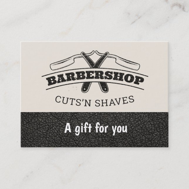 Barbershop en cuir look Certificat cadeau (Devant)