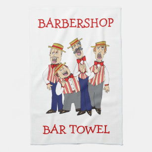 Barbershop Quartet Bar Serviette Personnaliser