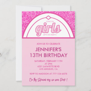 Barbi 13ème anniversaire invitations Parties scint