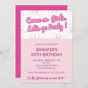 Barbi 20e anniversaire invitations fun branché fil