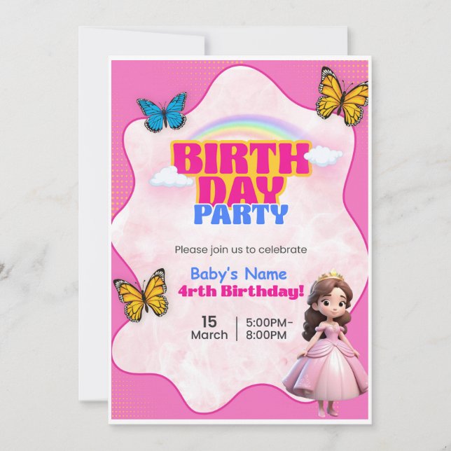 Barbie Birthday Invitation  (Devant)