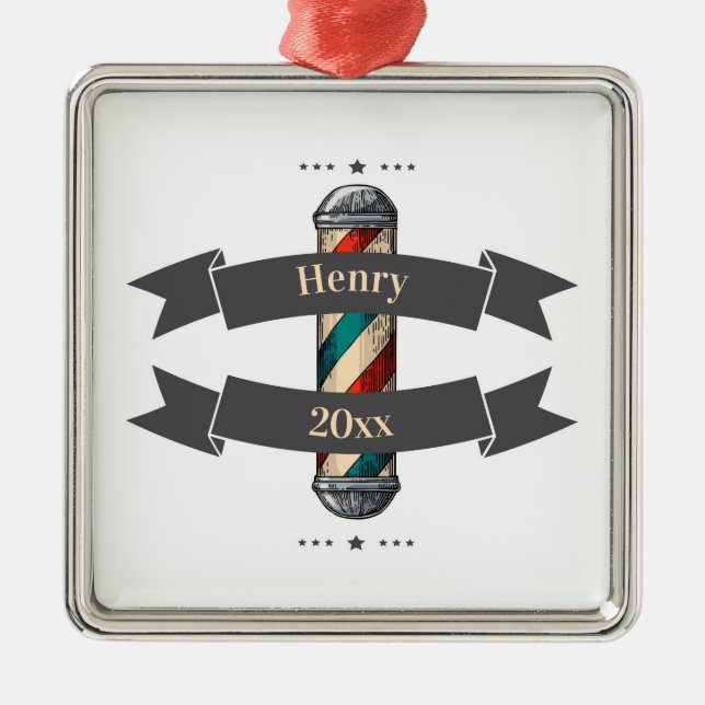 Barbier à coiffure modifiable ornement métallique (Devant)