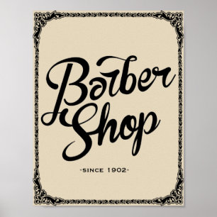 barbier depuis 1902 poster vintage art print