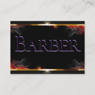 Barbier noir, gris, Carte de visite or