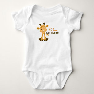 Barboteuse bébé drôle de giraffe vache qui mugit