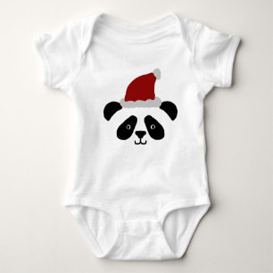 Barboteuse de bébé de panda de Père Noël