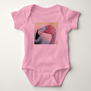 Barboteuse rose de bébé de Flamant rose avec le
