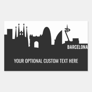 Barcelona Landmarks autocollants de texte personna