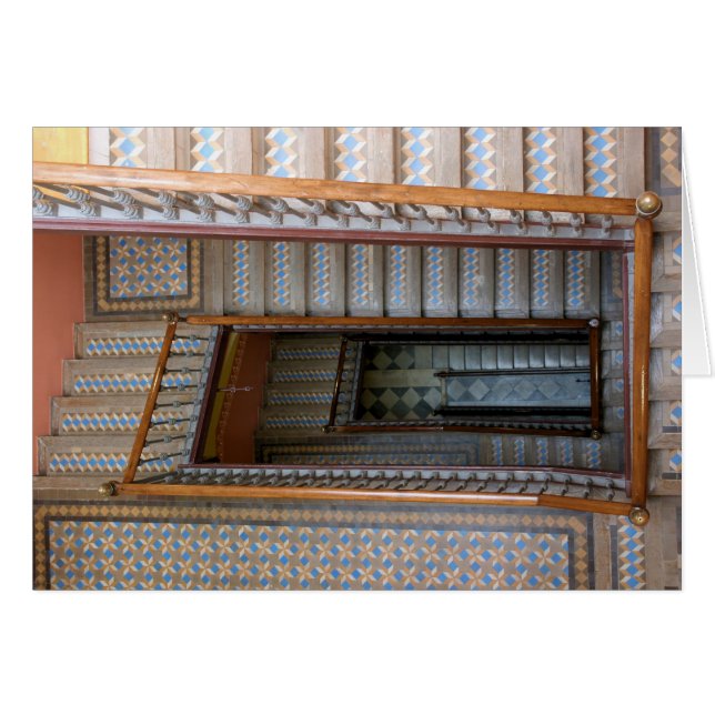 Barcelona, Spain - Colorful Tile Stairway Card (Devant horizontal)
