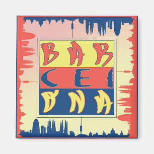 Barcelone aimant de carré de 2 pouces
