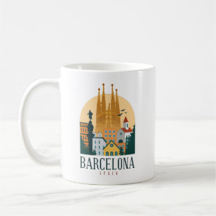Barcelone Espagne Skyline Café Mug