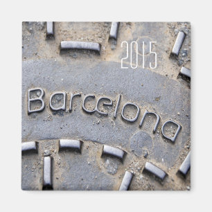 Barcelone Espagne Voyage Frigo Magnet Changement A