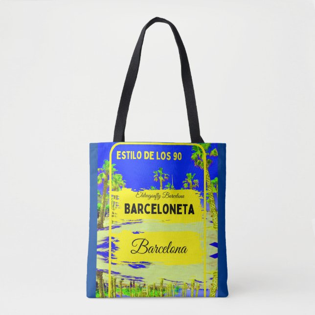Barceloneta, sac de style Barcelone-bleu foncé (Devant)