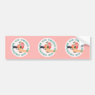 Bargain Max Decks Fin Gun Violence Bumper Sticker
