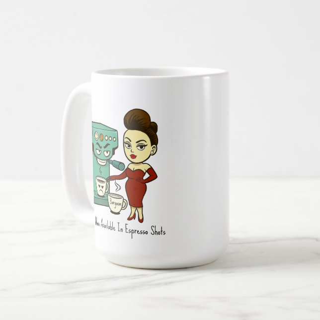 Bargasm : Maintenant disponible en mug pour espres (Devant gauche)