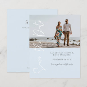 Bargin Photo & Typographie Enregistrer la date Ble