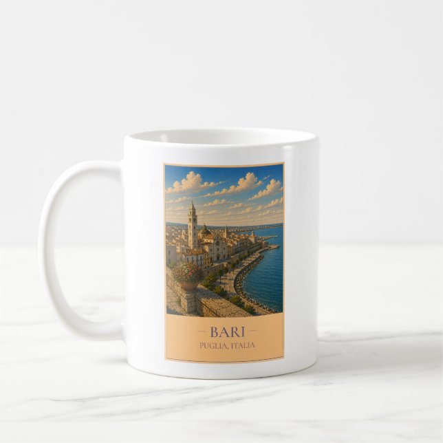 Bari, Italy – Vintage Travel Mug (Gauche)