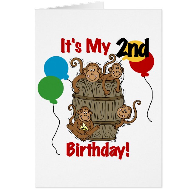 Baril de singes 2e Anniversaire Tshirts et cadeaux (Devant)