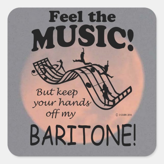 Baritone Sentez Le Sticker Carré De Musique (Devant)