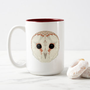 Barn Owl 15oz. Mug rouge foncé