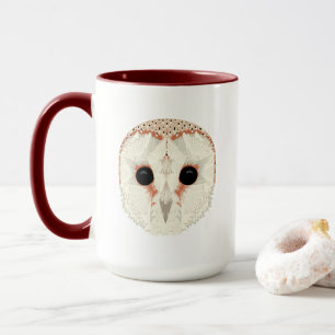 Barn Owl 15oz. Mug rouge foncé