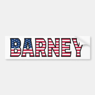 Barney Nom Prénom USA Autocollant Sticker Voiture