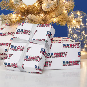 Barney prénom nom USA papier cadeau papier