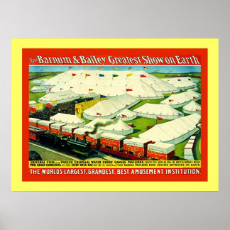 Barnum & Bailey ~ Poster du cirque Vintage