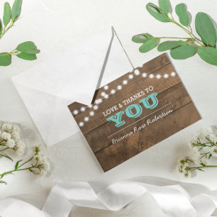 Barnwood Lights Confirmation Turquoise Merci Note