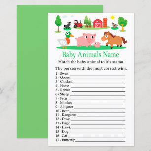 Barnyard Baby Animaux Nom Jeu