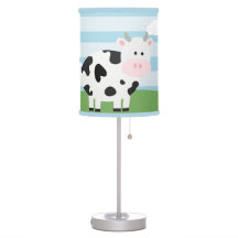 Barnyard Cow Nursery Kids Room Lampe
