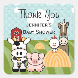 Barnyard Farm Animal Party Favoriser Sticker Étiqu