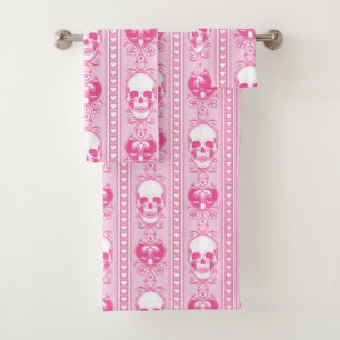 Baroque Crâne Motif rose