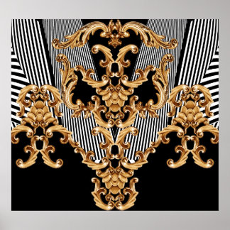 Baroque doré, décoration complexe.